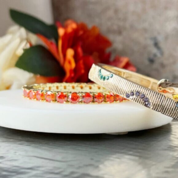 Park Lane Micro Impression Pumpkin Limited Edition Tennis Bracelet - Picture 3 of 5